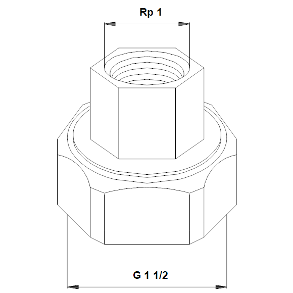 Jeu de raccords union Grundfos 4/4F x 6/4F pour circulateur de chauffage