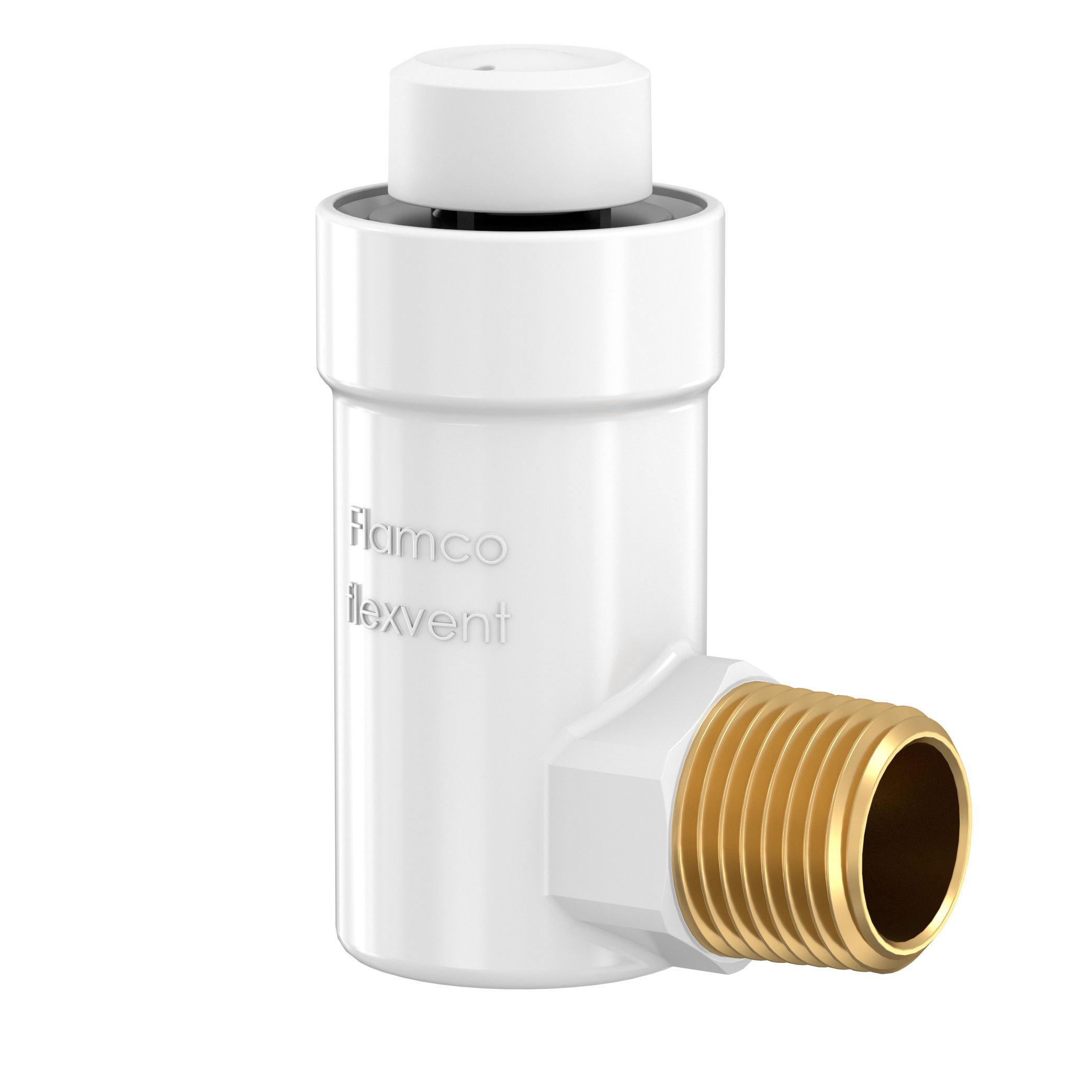 Purgeur d’air automatique coudé Flexvent H-W R 1/2 blanc