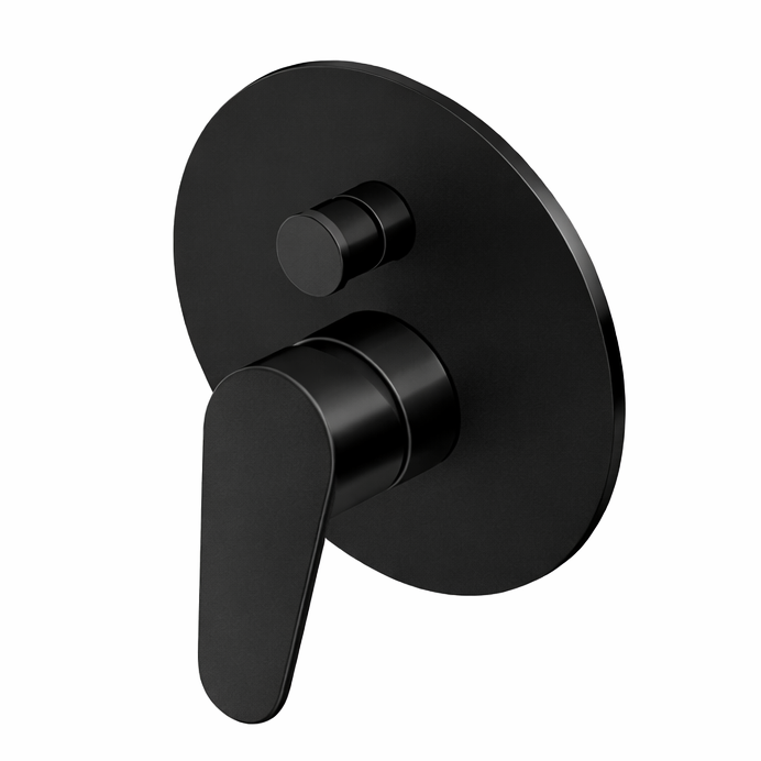 Rivo - Mitigeur bain-douche encastré monocommande noir mat avec inverseur automatique