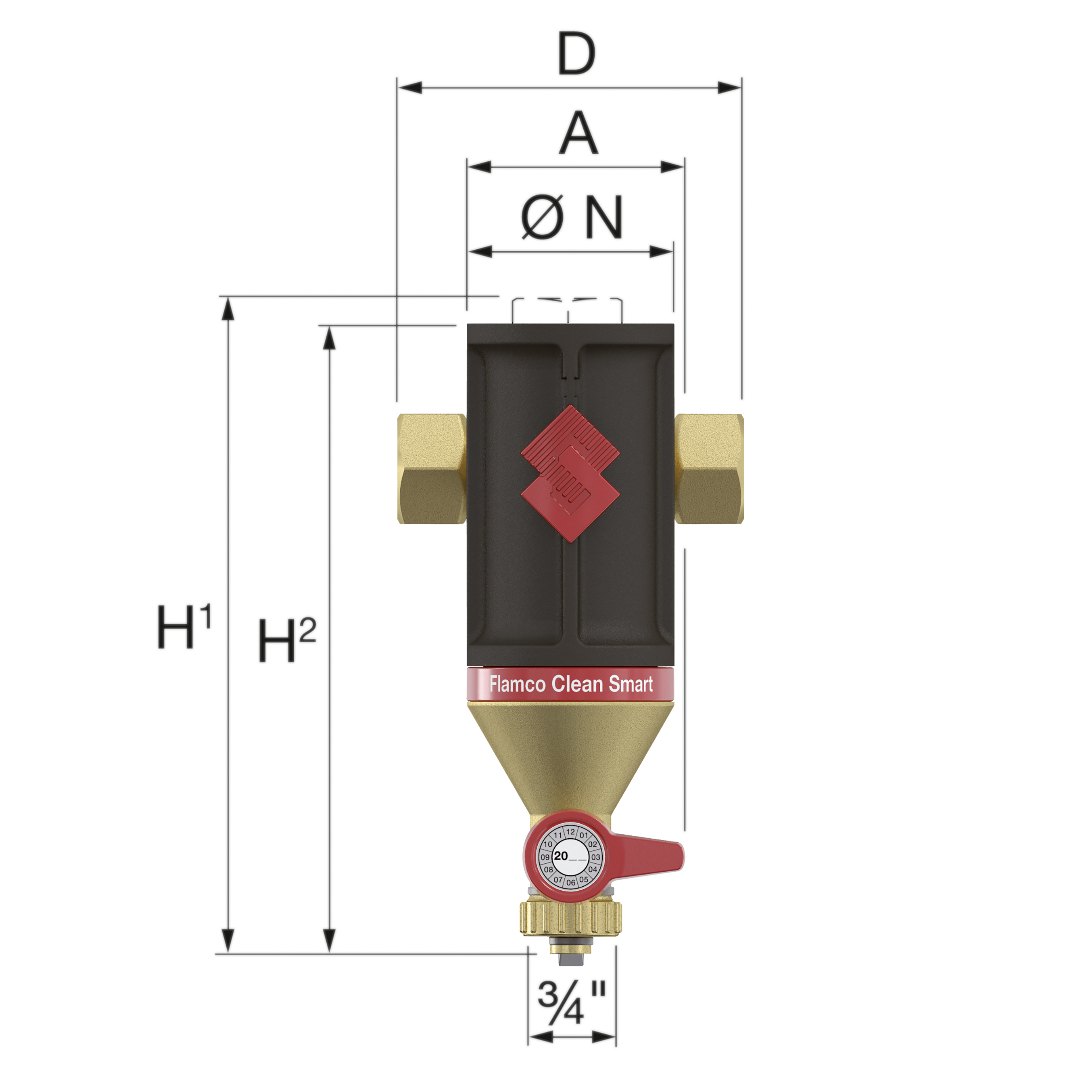 Séparateur de boues magnétique Flamco Clean Smart 1 pouce