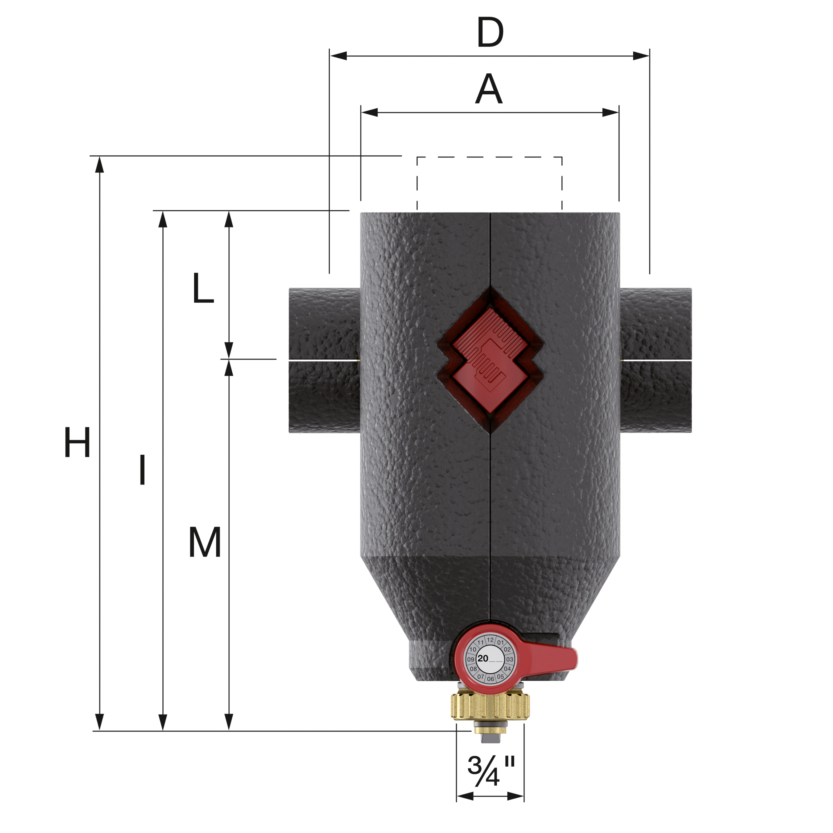 Séparateur de boues magnétique Flamco Clean Smart EcoPlus 1 pouce